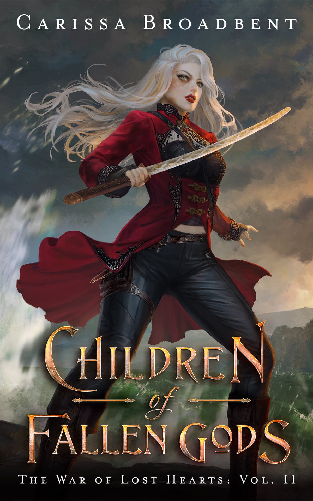 Cover of Children of Fallen Gods (The War of Lost Hearts, #2) by Carissa Broadbent