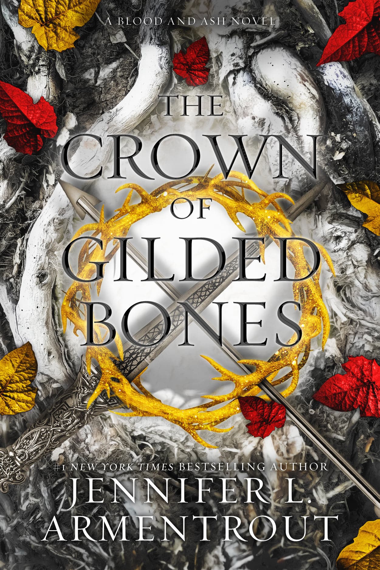 Cover of The ​Crown of Gilded Bones (Blood and Ash, #3) by Jennifer L. Armentrout