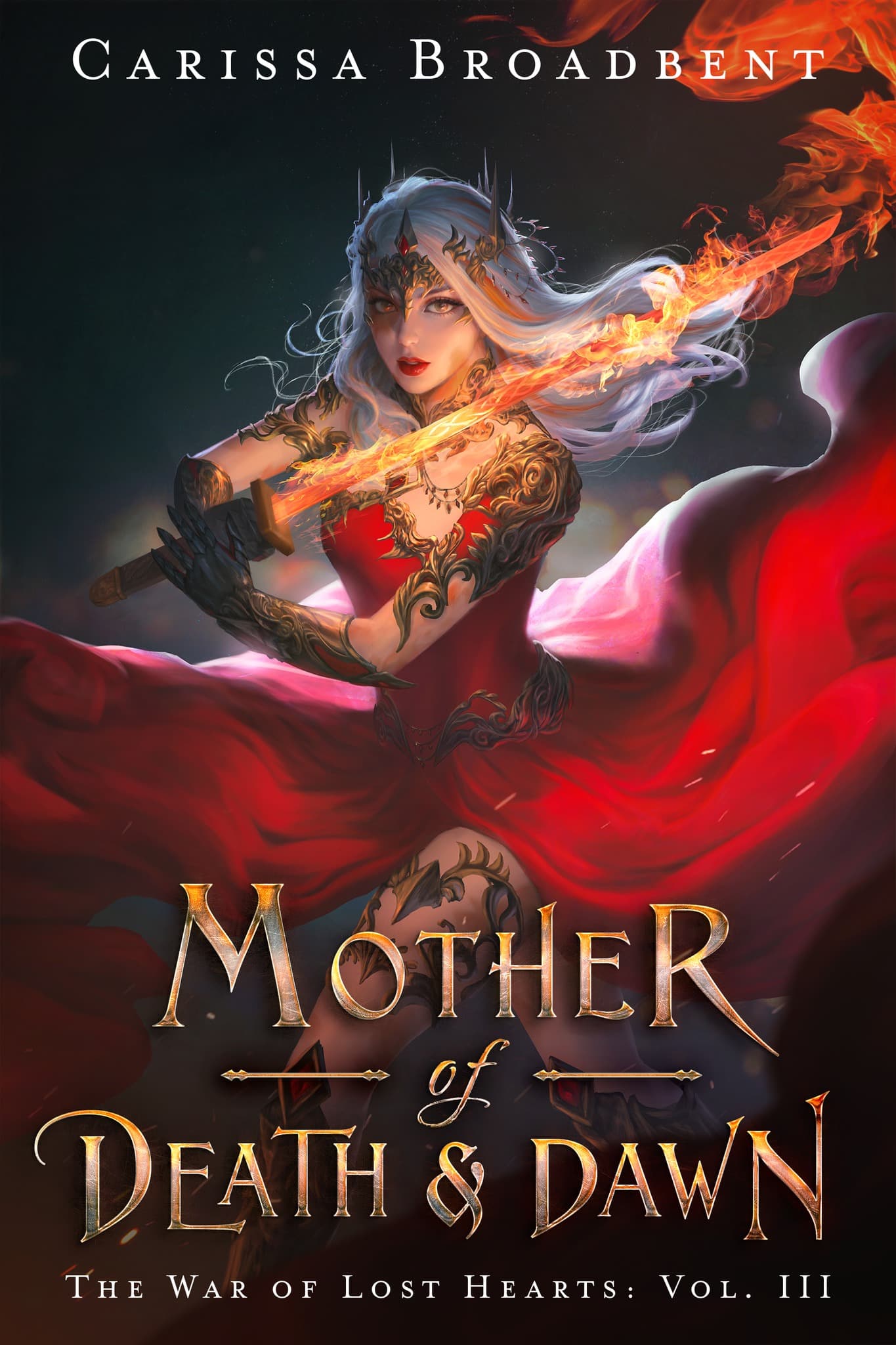 Cover of Mother of Death & Dawn (The War of Lost Hearts, #3) by Carissa Broadbent