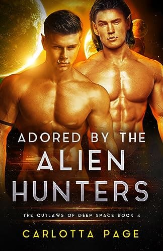 Cover of Adored by the Alien Hunters by Carlotta Page