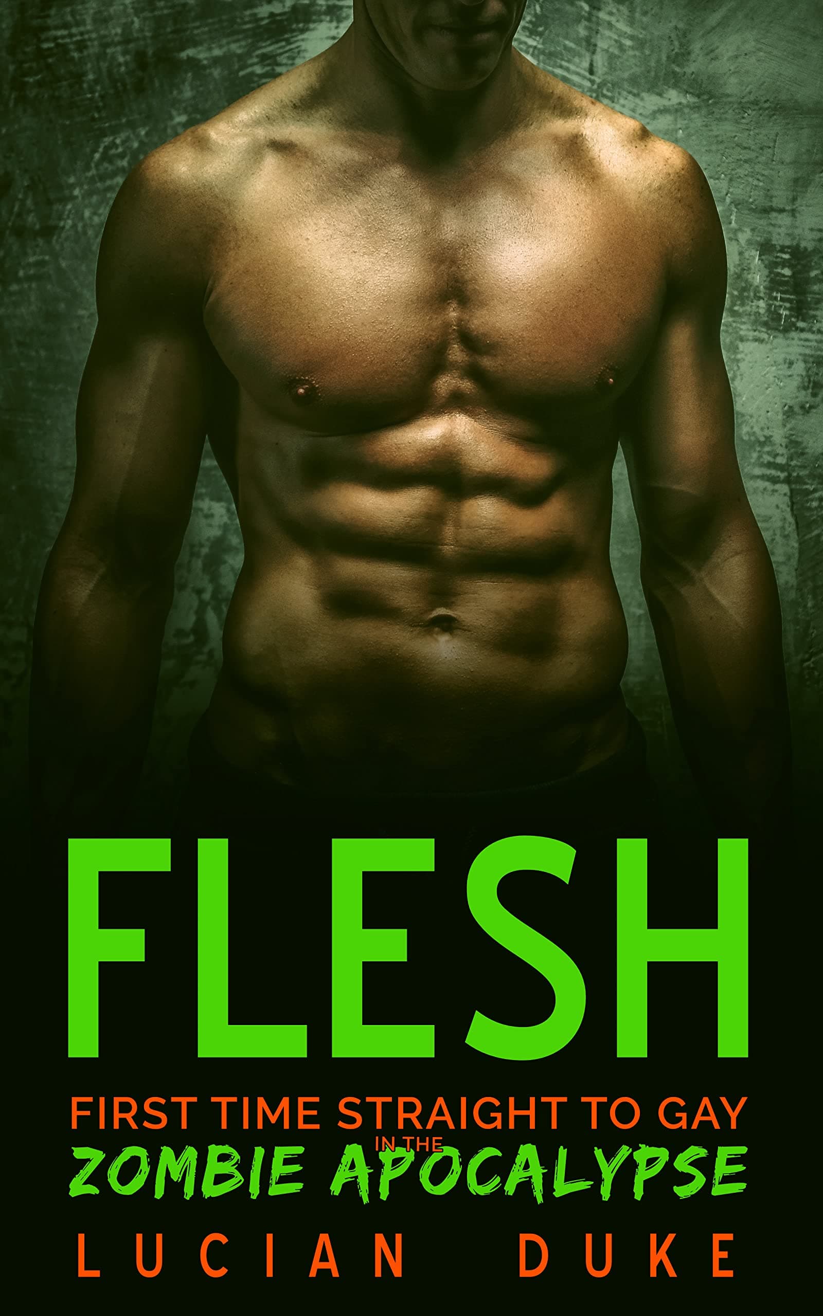 Cover of FLESH: First Time Straight to Gay in the Zombie Apocalypse by Lucian Duke